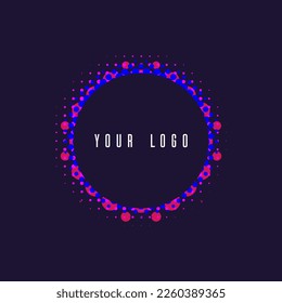 Circular and abstract frame template for logos.
