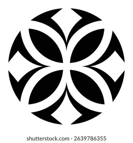Circular Abstract Geometric Logo Modern Minimal Design