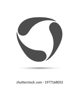 Circular abstract icon, template for logo, emblem or brand, icon for banners, sites and applications. Simple style.