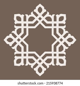 Circular abstract Islamic, Persian, Arabesque, Turkish, Ottoman pattern