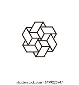 circular abstract logo connecting each other