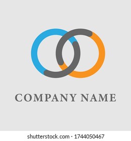 circular abstract logo design, simple design for your website and company. vector illustration