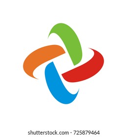 Circular abstract logo design vector template