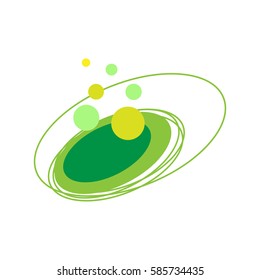 Circular abstract logo element