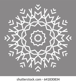 Circular abstract ornament with geometric mandala. Vector Decoration Ornament. Lines