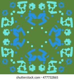 Circular  abstract  pattern. Hand drawn.