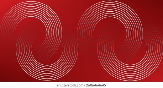 Circular Abstract Red Background. Featuring Dynamic Shapes Composition Red Gradient Background, Perfect for Modern Presentations, Wallpapers, Brochures, and Posters, Creative Projects and Marketing