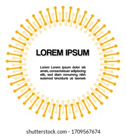 
Forma abstracta circular con espacio en el centro para iconos, texto o anuncios