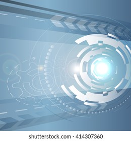Circular abstract spaceship