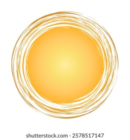 circular abstract strokes with gold ink