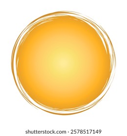 circular abstract strokes with gold ink