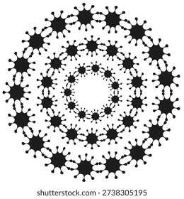 Circular abstract structures. Magnificent splat Vector. Professional viral illustrations. Extraordinary concentric components.