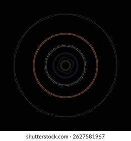 Circular Abstraction with Concentric Orbits and Points of Light