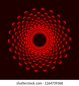 Circular abstraction. Floral background.