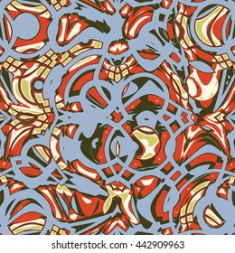 Circular abstractions- vector seamless pattern.