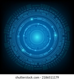 concepto circular de vectores de holograma AI HUD para futuros elementos tecnológicos pantalla de negocio de fondo