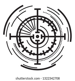 Circular aim icon. Simple illustration of circular aim vector icon for web design isolated on white background