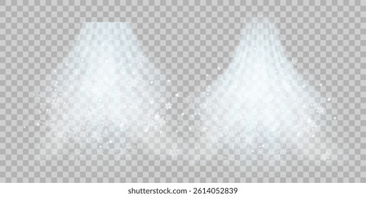 Circular air flow. Air, wind effect isolated transparent background. Airflow overlay: fresh air for cleaning, cooling or changing the air. Wind Wave Effect. 3D vector illustration.