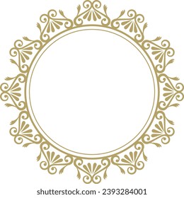 circular antique gold decorative frame.