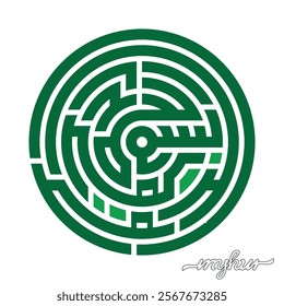 circular Arabic writing calligraphy design
