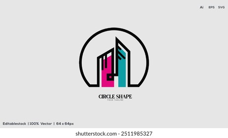 circular architecture icon  modern Design
