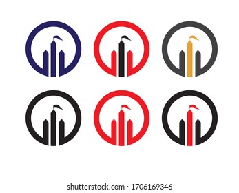 circular architecture icon, symbol  logo .eps