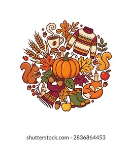 A circular arrangement fall