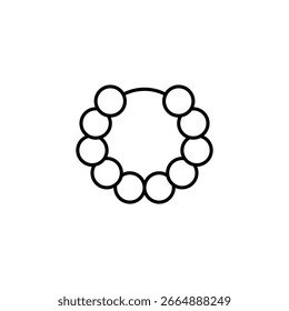 Circular Arrangement Of Spherical Shapes Creating A Sense Of Unity And Symmetry