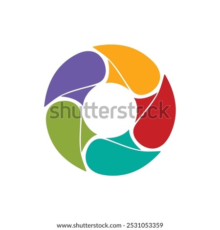 Circular arrow abstract logo. arrow icons. Circle abstract arrow sign. Camera lens logo, star and circle logo template.