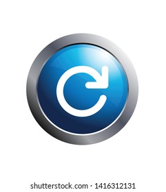 Circular arrow button refresh reload rotation rotate icon.