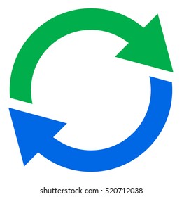 Circular arrow, circle arrow icon. Rotation, restart, twist, turn concept button / icon. Vector