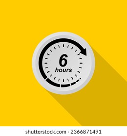 circular arrow clock icon working time and delivery time