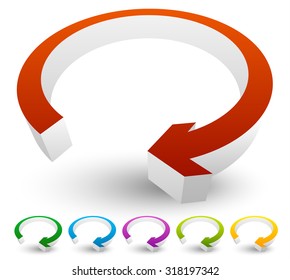 Circular arrow clockwise. Editable vector. Arrow icon, arrow button.