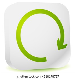 Circular arrow clockwise. Editable vector. Arrow icon, arrow button.