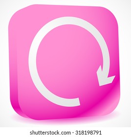 Circular arrow clockwise. Editable vector. Arrow icon, arrow button.