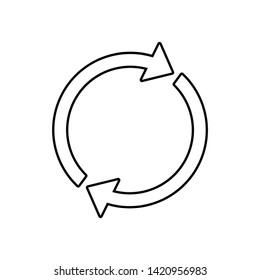 circular arrow flat icon vector