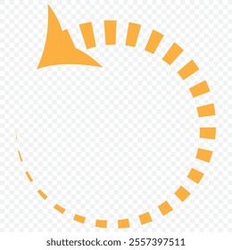 circular arrow icon. Circle arrow on transparent background. Refresh, reload, recycle, loop rotation sign. eps 10.