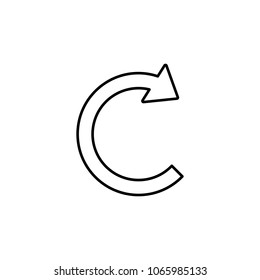 circular arrow icon. Element of simple icon for websites, web design, mobile app, info graphics. Thin line icon for website design and development, app development on white background