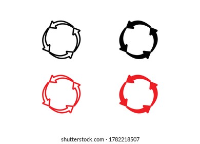 Icono de flecha circular en formato eps 10
