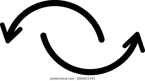 Circular arrow icon indicating synchronization or refresh process