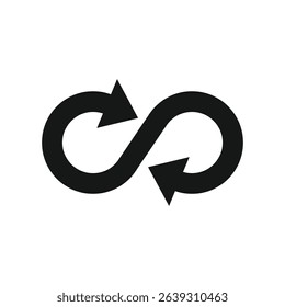 Circular arrow icon, refresh, reload arrow icon symbol sign template. two arrow spin icon, recycle round, circle refresh or restart