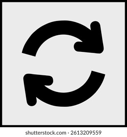 Circular arrow icon representing reload, refresh, or update actions.