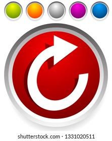 Circular arrow icon. Revolve, rotate, iteration concept icon