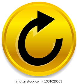 Circular arrow icon. Revolve, rotate, iteration concept icon