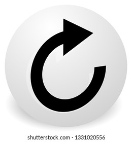 Circular arrow icon. Revolve, rotate, iteration concept icon