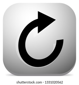 Circular arrow icon. Revolve, rotate, iteration concept icon