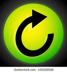 Circular arrow icon. Revolve, rotate, iteration concept icon