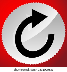 Circular arrow icon. Revolve, rotate, iteration concept icon