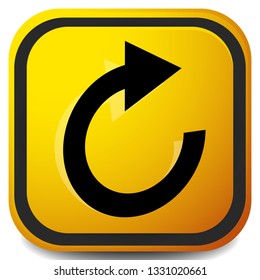 Circular arrow icon. Revolve, rotate, iteration concept icon