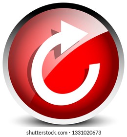 Circular arrow icon. Revolve, rotate, iteration concept icon
